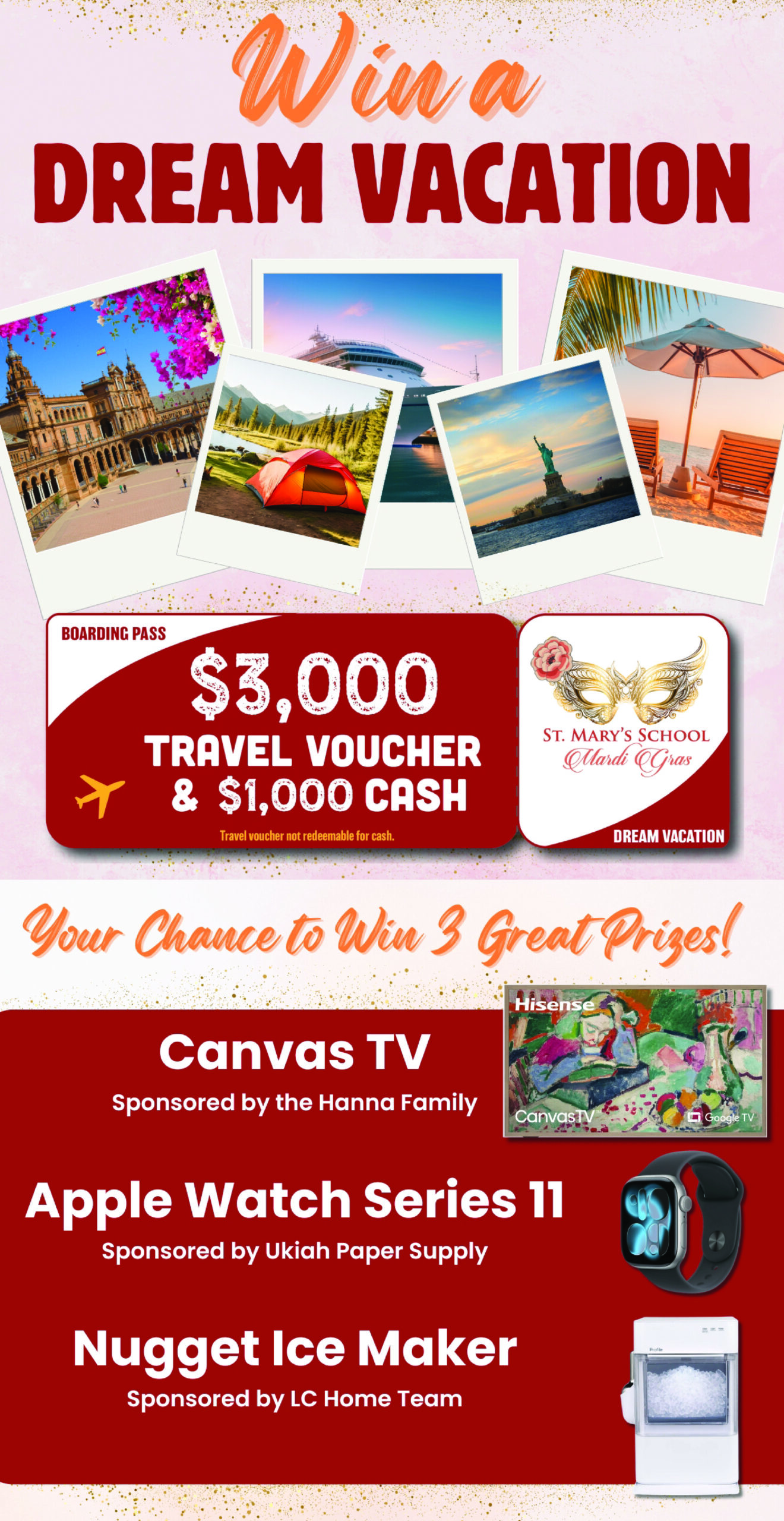 Mardi Gras Raffle Ticket Poster