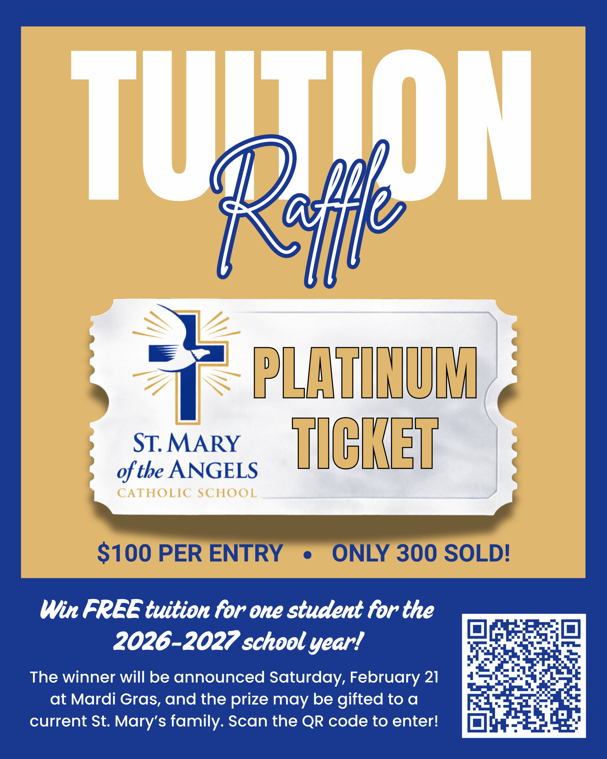 Platinum Tuition Ticket