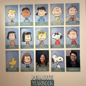 Page from the Peanuts characters yearbook
