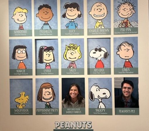 Page from the Peanuts characters yearbook