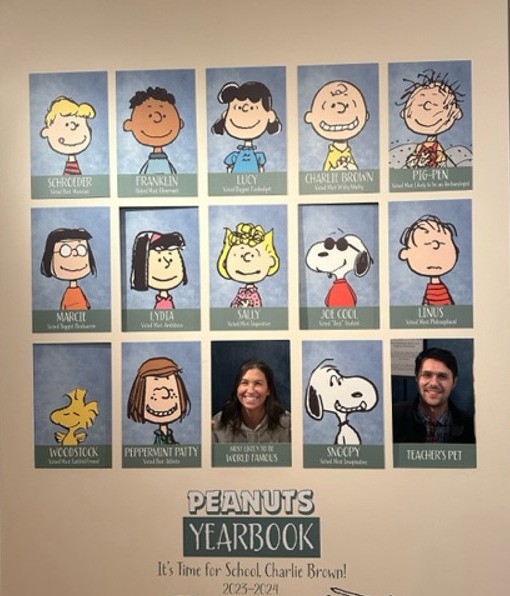 Page from the Peanuts characters yearbook