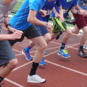 photo of children's running feet