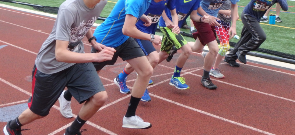 photo of children's running feet